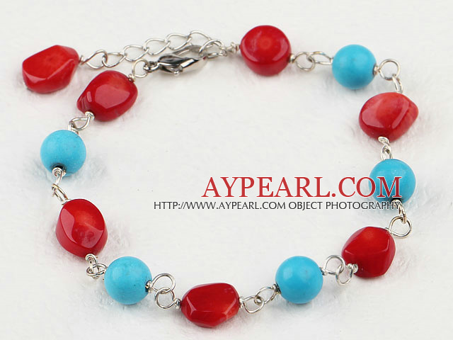 coral turquoise bracelet