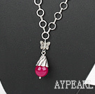 lovely pink agate necklace/pendant