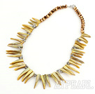 fashion crystal and shell necklace