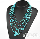 four strand elegant turquoise necklace