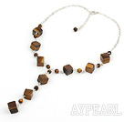 tiger eye y shape necklace with extendable chain