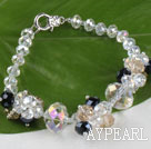 7.5 inches flashy crystal bracelet with lobster clasp