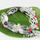 dazzling clear crystal bracelet with lobster clasp