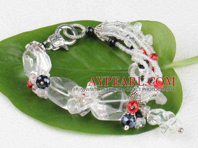 dazzling clear crystal bracelet with lobster clasp