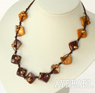 lightened crystal and silver leaf agate necklace with lobster clasp