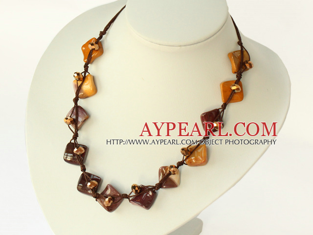 lightened crystal and silver leaf agate necklace with lobster clasp