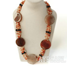 27.5 inches natural agate necklace