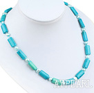 17.5 inches dyed bule pearl and blue spinder stone necklace with moonlight clasp