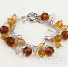 pearl and crystal bracelet with moonlight clasp
