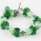 7.5 inches cute colored glaze and cabbage beads bracelet