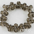 7.5 inches elastic gray color czech crystal bracelet