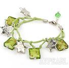 Lovely Style Green Colored Glaze Thread Bracelet