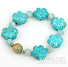 Pumpkin Shape Turquoise Elastic Bracelet