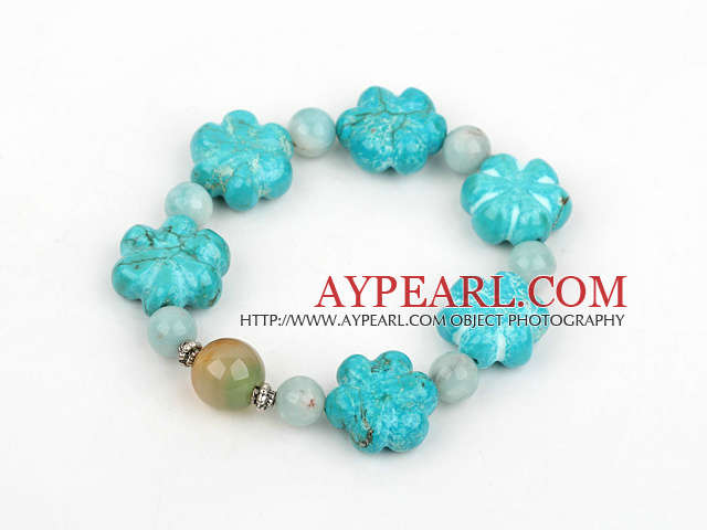 Pumpkin Shape Turquoise Elastic Bracelet