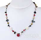 fantasy colorful crystal and pearl necklace