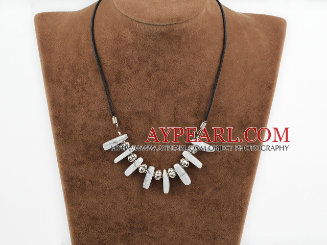 saleable howlite necklace with extendable chain