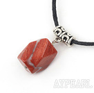 17.5 inches 12*18mm red gem pendant necklace