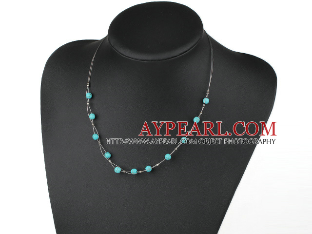 lovely turquoise necklace with lobster clasp