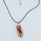 simple and fashion agate necklace with extendable chain