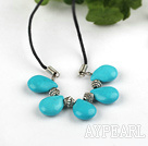 simple and fashion turquoise necklace with extendable chain
