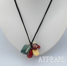 simple and fashion multi color stone crystal necklace