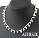 Single Strand Calabash Shape Pearl Necklace with Lobster Clasp
