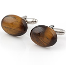 Fashion Half Round Tiger Eye Stone Cuff Link Decorations For Clothes