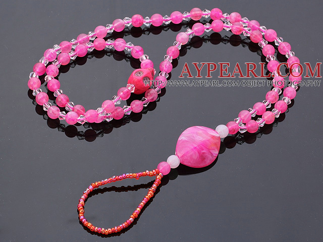 Kaunis 10 kpl Pink Series kierroksella akryyli ja kallon turkoosi ja valkoinen Crystal Anklet