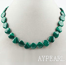 Heart Shape Natural Malachite Necklace