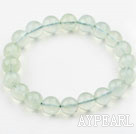 8mm AA Grade Prehnite Beaded Elastic Bangle Bracelet