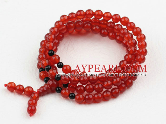 Carnelian Prayer Bracelet (  Rosary Bracelet Total 108 Beads )