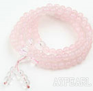 Bracelet Rose Quartz prière (Total 108 perles)