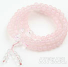 Rose Quartz Bön Armband (totalt 108 pärlor)