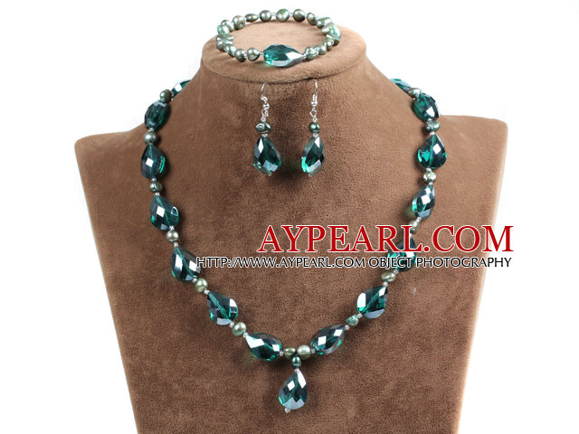 Fashion Style turquoise et corail Parures (Collier Bracelet et Boucles d'oreilles appariées) 