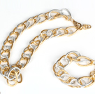 Gold Plated Aluminium Chain Set ( Necklace and Matched Bracelet )