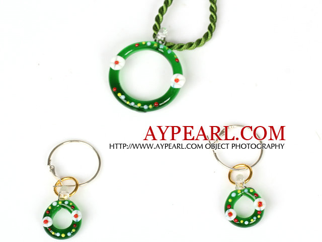 Weihnachten Ring Schmuck Set Collier mit Ohrringe Matched