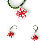 Weihnachtsgeschenk Schmuck Set Collier mit Ohrringe Matched