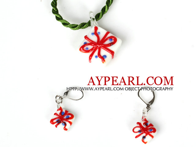 Weihnachtsgeschenk Schmuck Set Collier mit Ohrringe Matched