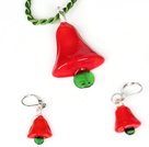 Christmas Tree Jewelry Set Necklace with Matched Earrings