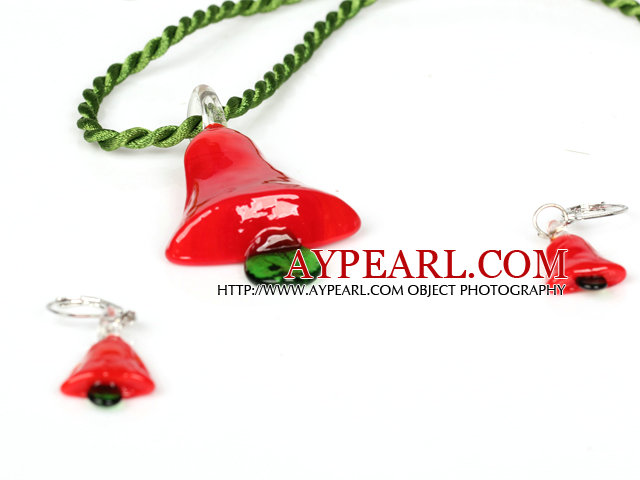 Julgran Smycken Set Halsband med matchade örhängen