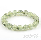 10 χιλιοστά του Γύρου φυσικό Stretch Prehnite Beaded βραχιόλι βαρύ βραχιόλι