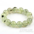 14mm ronde extensible Prehnite naturel perlée Bracelet