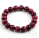 10mm Round A Grade Rosary Red Tiger Eye Beaded Stretch Bangle Bracelet