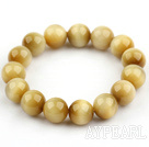 Ronde 12mm Grade A Golden Eye Tiger bracelet en perles bracelet extensible