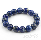 12mm Round Lapis Perlen Stretch Armreif