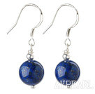 Simple de conception boucles de Lapis avec perles d'argent sterling accessoires