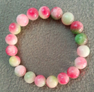 10mm Multi Color Bracelet Calcédoine Bracelet élastique