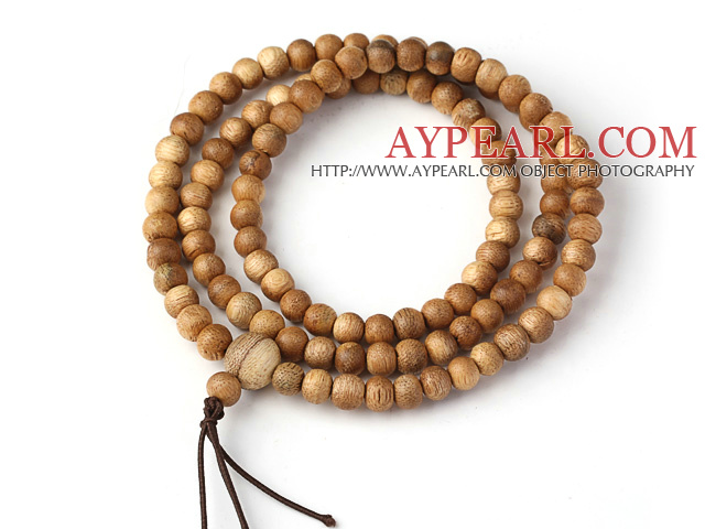 Multi- Row naturel Vietnam Yellow Water Tambac 108 perles de chapelet de bracelet