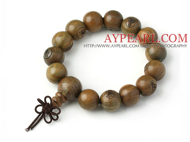 Nice Simple Style Nutral Round Palo Santo Rosary Beads Bracelet