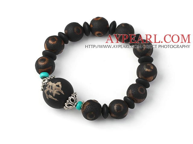 Fashion Natural Weathering of Coatings Tibetan Skyeye Rosary Beads Bracelet